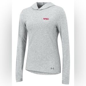 NASA Under Armor long sleeve hoodie large colour aluminum